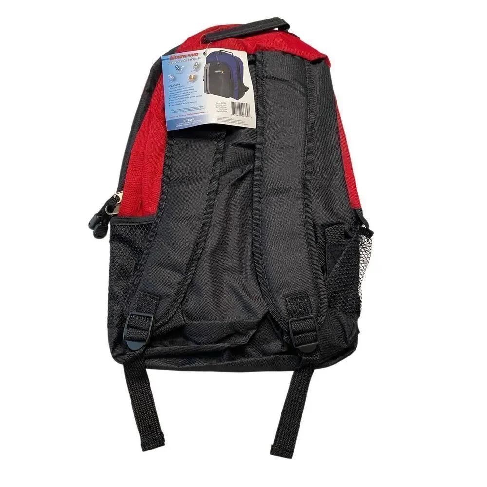 Overland Generation X Backpack Red New With Tags Travel School Hiking Laptop Bag
